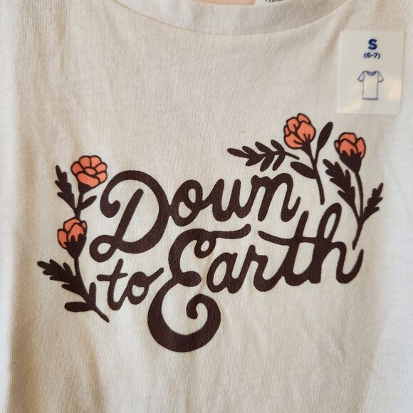 Old Navy Girls Down To Earth Graphic Tee S (6-7) Pink Short Sleeve 100% Cotton - Picture 2 of 7